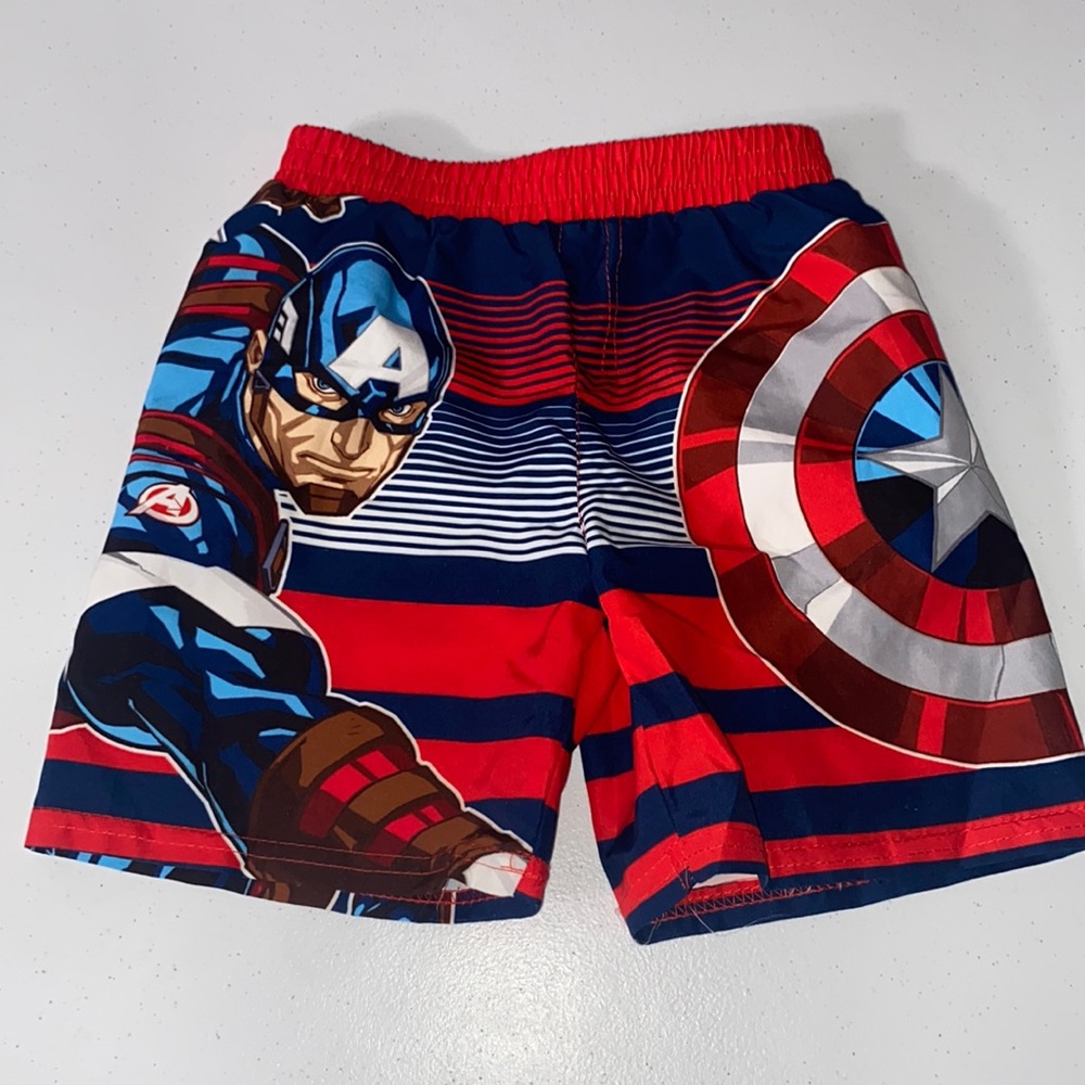Marvel Captain American Baby Boy Swim Shorts Size 24 Months